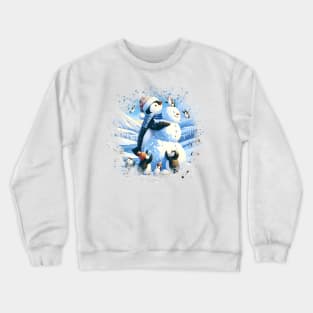 Festive Penguin Crewneck Sweatshirt